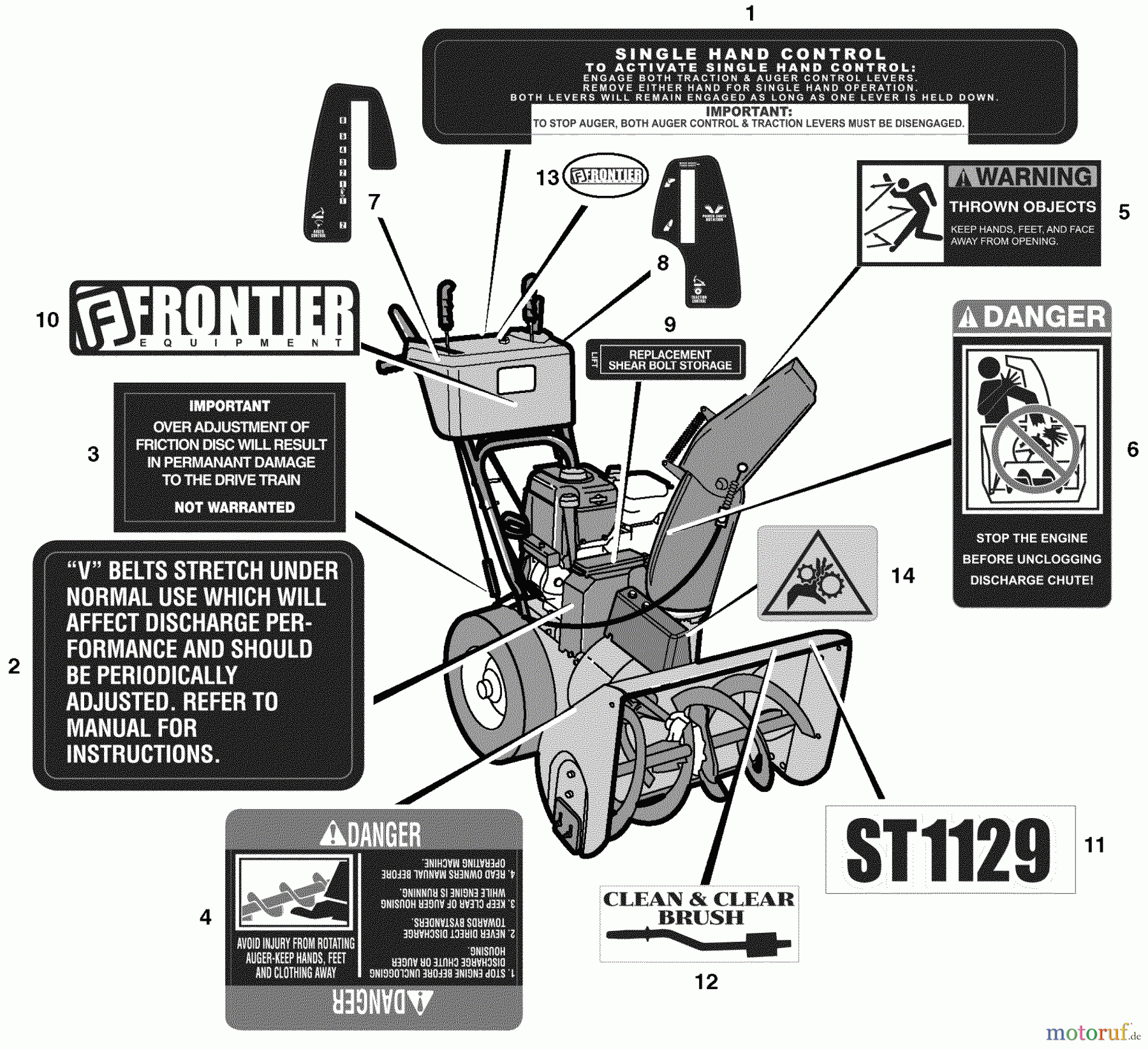  Murray Schneefräsen ST1129 (629110x16B) - Frontier 29