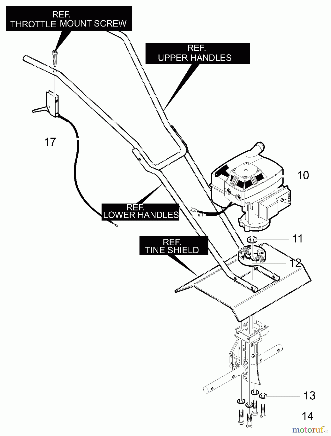  Murray Motorhacken und Kultivierer 11052x4C - Murray Cultivator (2001) Engine Mount