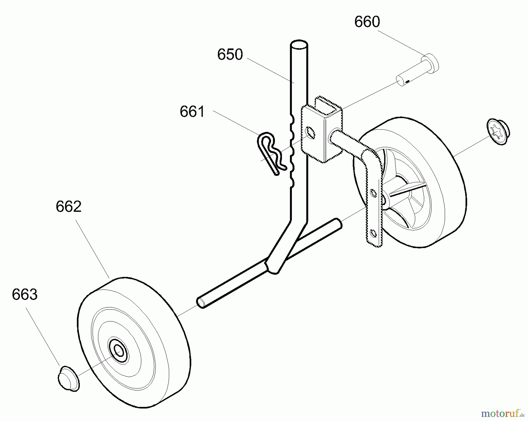  Murray Motorhacken und Kultivierer 11052x4C - Murray Cultivator (2001) Wheel Assembly