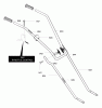 Murray 11052x92D - B&S/ Cultivator (2003) (Walmart) Spareparts Handle Assembly