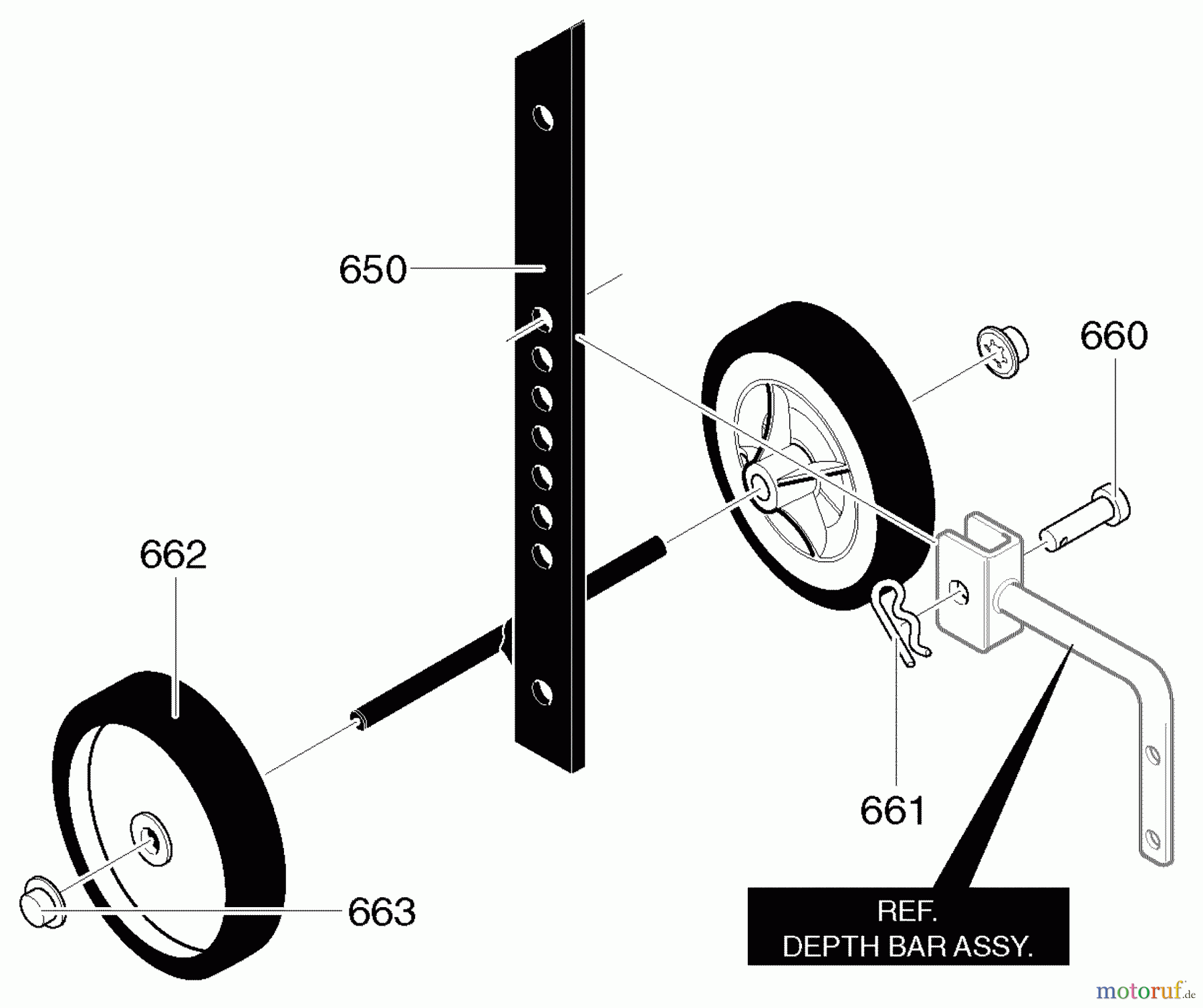  Murray Motorhacken und Kultivierer 536.29252300 - Craftsman Cultivator (2004) (Sears) Wheel Support Assembly