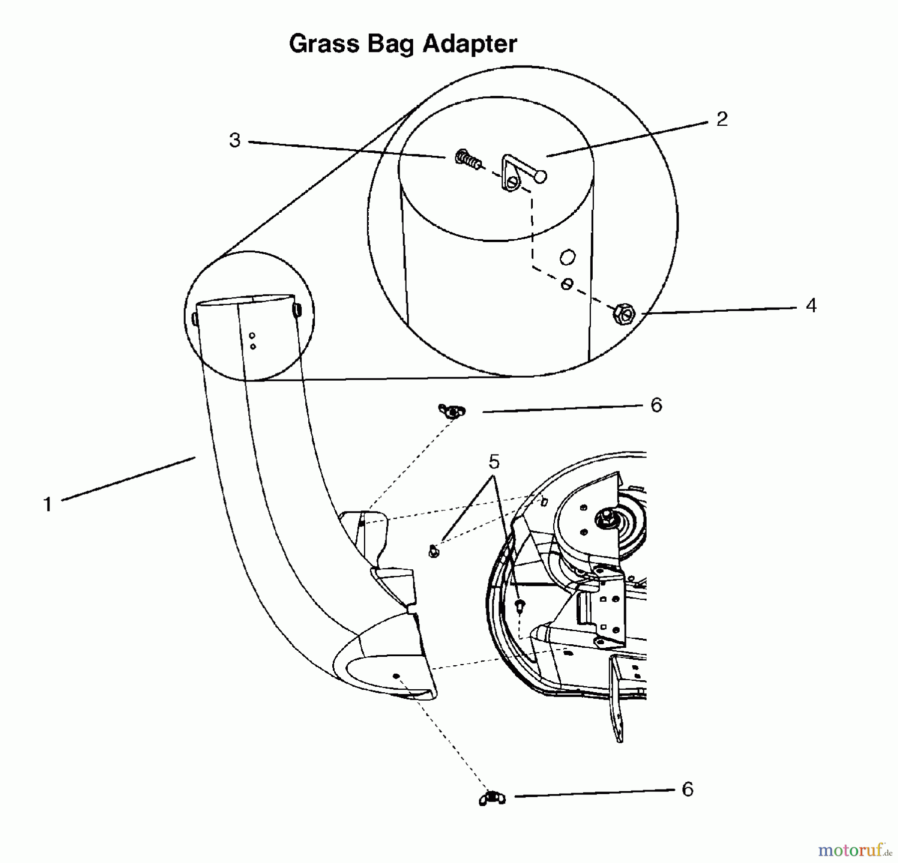  Murray Rasenmäherzubehör 7600069 - Murray Triple Bag Grass Catcher Grass Bag Deck Adapter