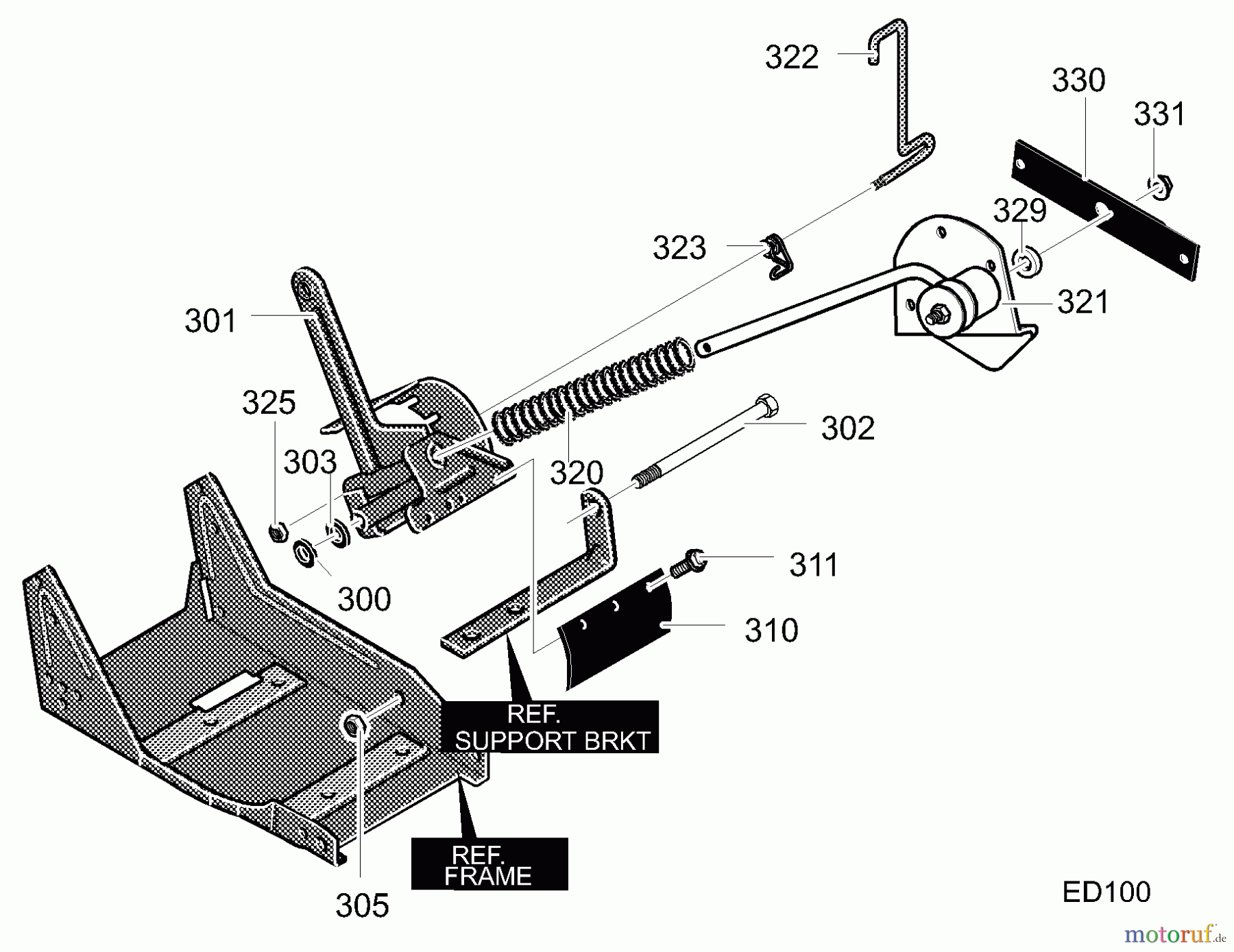  Murray Kantenschneider EH3550x4A - Murray Edger (2000) Blade Mount Assembly