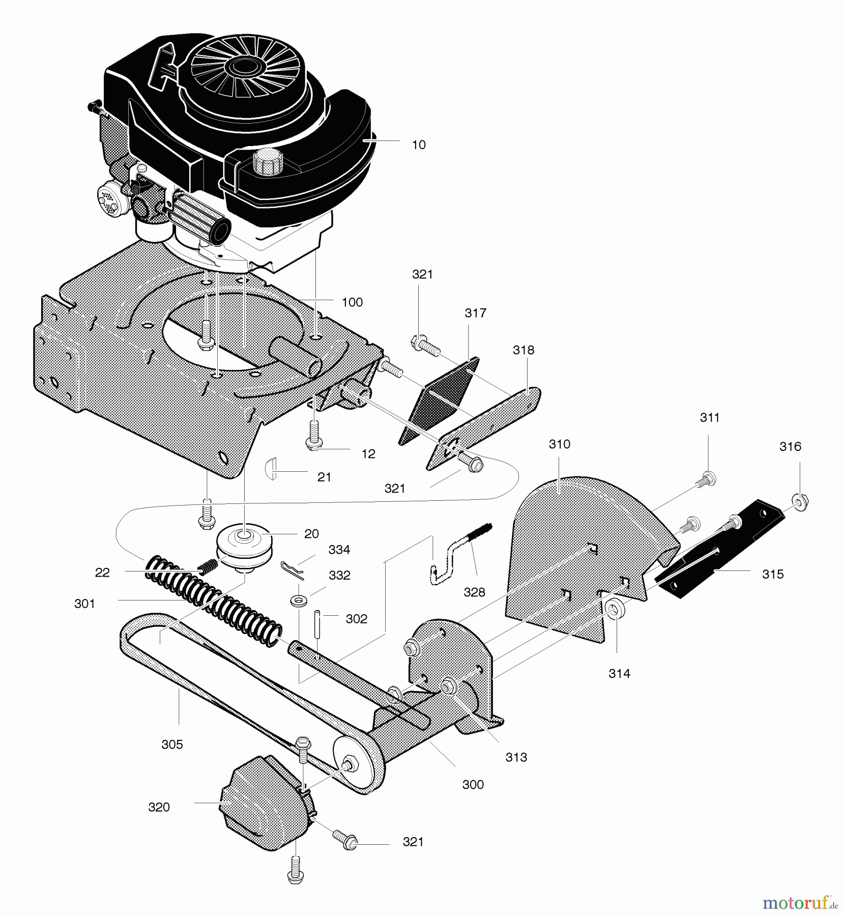  Murray Kantenschneider EV3850x4NA - Murray Edger (2004) Engine Mount
