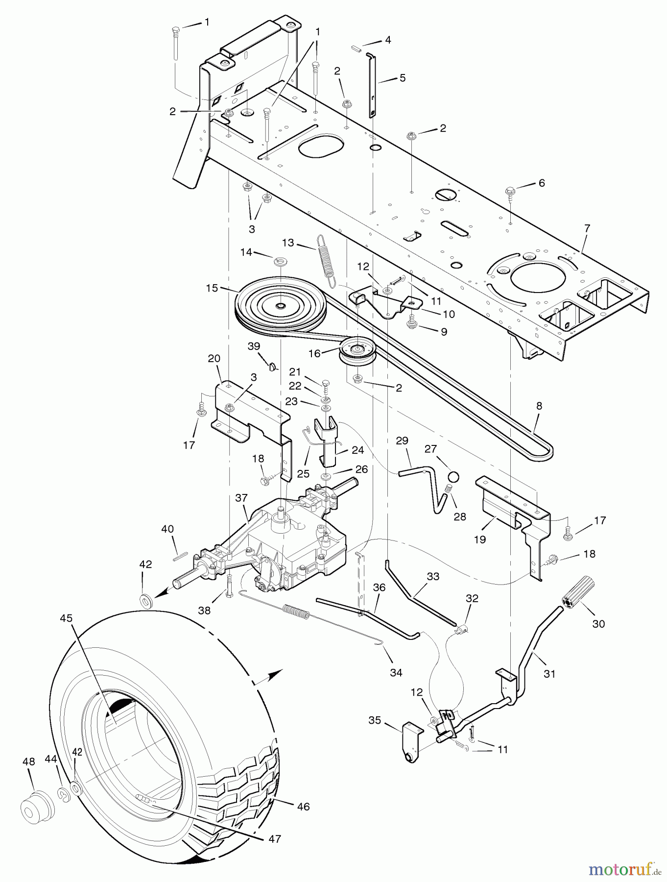  Murray Rasen- und Gartentraktoren 46379x71A - B&S/Murray 46
