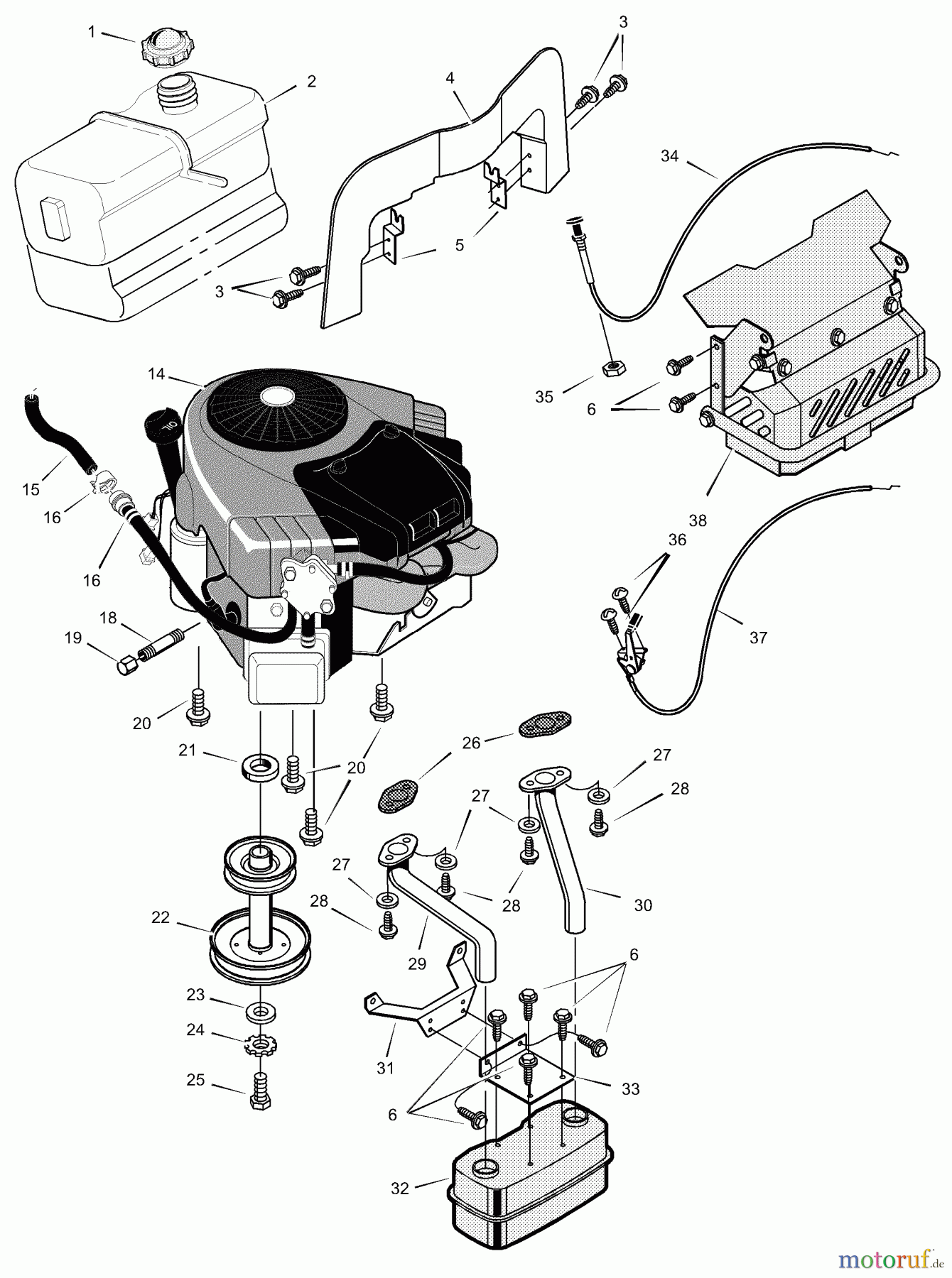  Murray Rasen- und Gartentraktoren 521000x71A - B&S/Murray 52