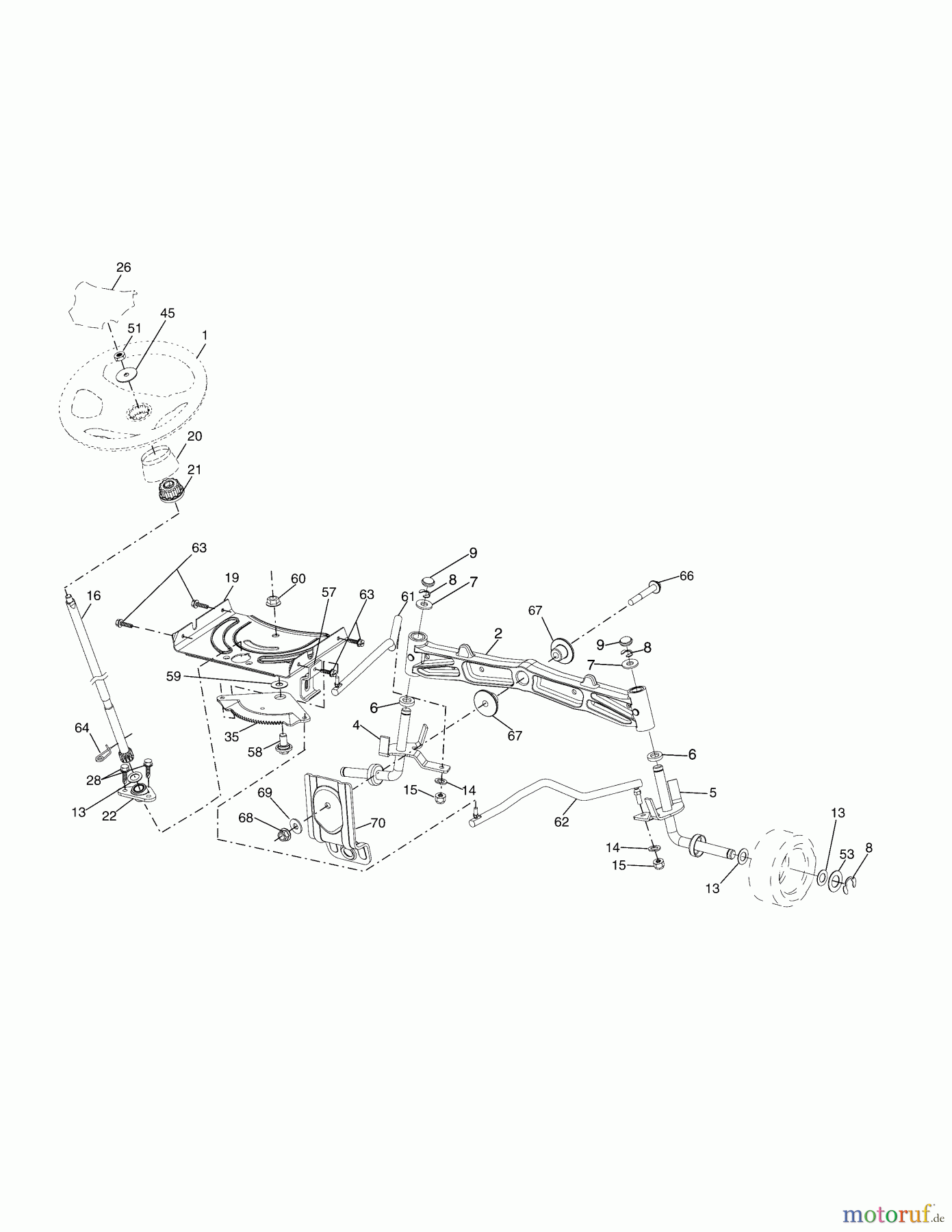  Murray Rasen- und Gartentraktoren 54G26G60X8A (96042013900) - Murray 54