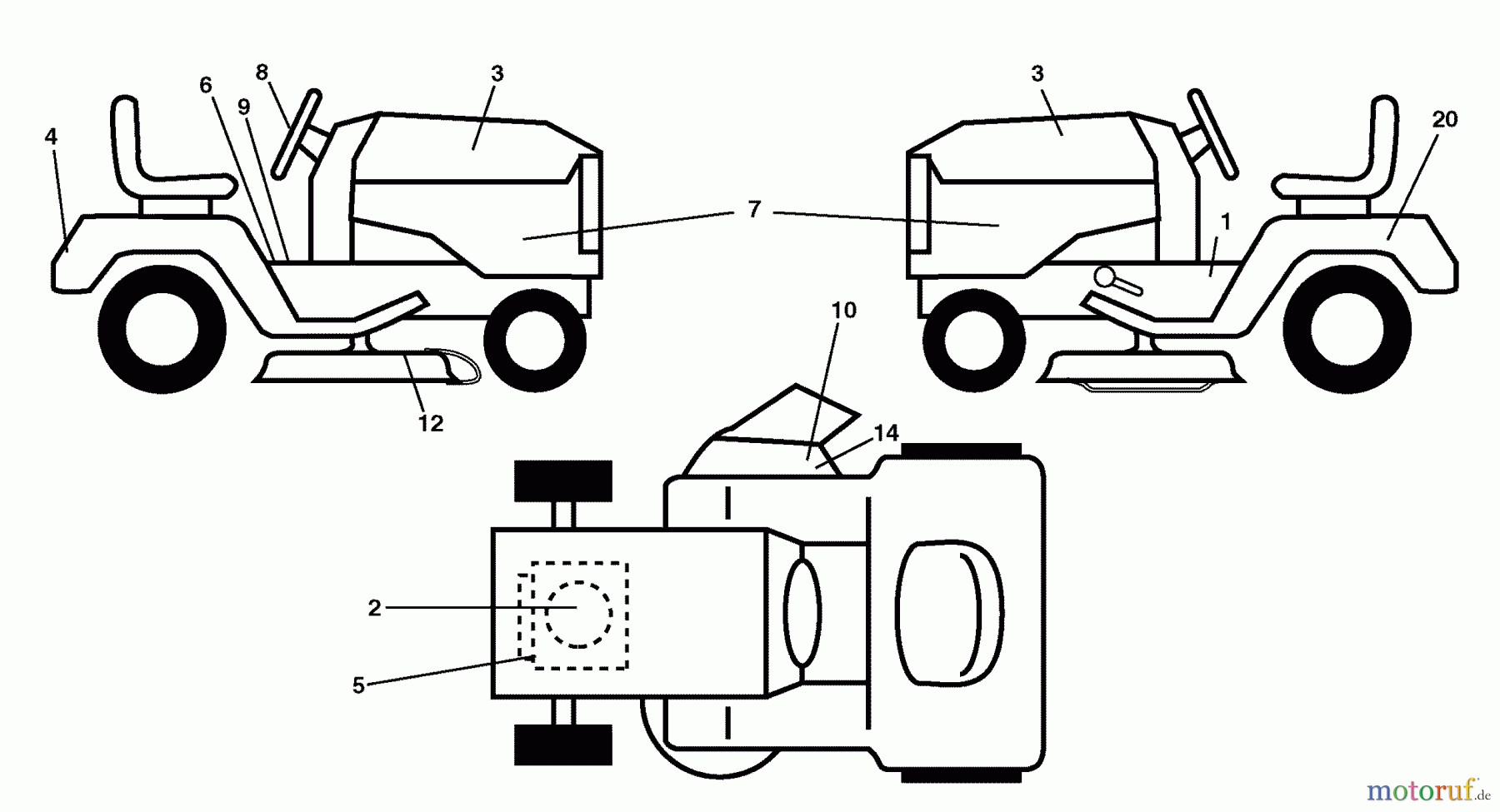 Murray Rasen- und Gartentraktoren 7800733 (96012009500) - Yard King 38