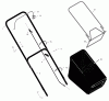 Murray 20465x31A - Scotts 20" Walk-Behind Mower (1999) (Home Depot) Spareparts Handle And Bag Assembly