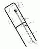 Murray 22256A - 22" Walk-Behind Mower (1997) Spareparts Handle Assembly