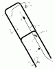Murray 22315x8C - Scotts 22" Walk-Behind Mower (2001) (Home Depot) Spareparts Handle Assembly