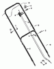Murray 22577x91A - B&S/ 22" Walk-Behind Mower (1997) (Roses) Spareparts Handle Assembly