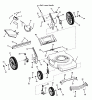 Murray BT22675HW (7800509) - Brute 22" Walk-Behind Mower (2009) Listas de piezas de repuesto y dibujos Deck Assembly - Push, Hi-Wheel