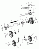 Murray BTPV21675E (7800268) - Brute 21" Walk-Behind Mower (2008) Listas de piezas de repuesto y dibujos Transmission, Front and Rear Wheels