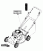 Murray EBTP22675HWEX (7800879) - Brute 22" Self-Propelled Walk-Behind Mower (2012) Spareparts Decals Group (7501887)