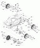 Murray JS28 (7800824) - John Deere 22" Walk-Behind Mower (2012) Spareparts Wheels & 4-Point Height-Of-Cut Group (7502552)