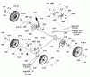 Murray JS46S (7800809) - John Deere 22" Walk-Behind Mower (2011) Listas de piezas de repuesto y dibujos Wheels Group (7501609)