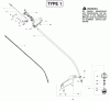 Poulan / Weed Eater FL20 (Type 1) - Weed Eater Featherlite String Trimmer Ersatzteile Cutting Equipment Type 1