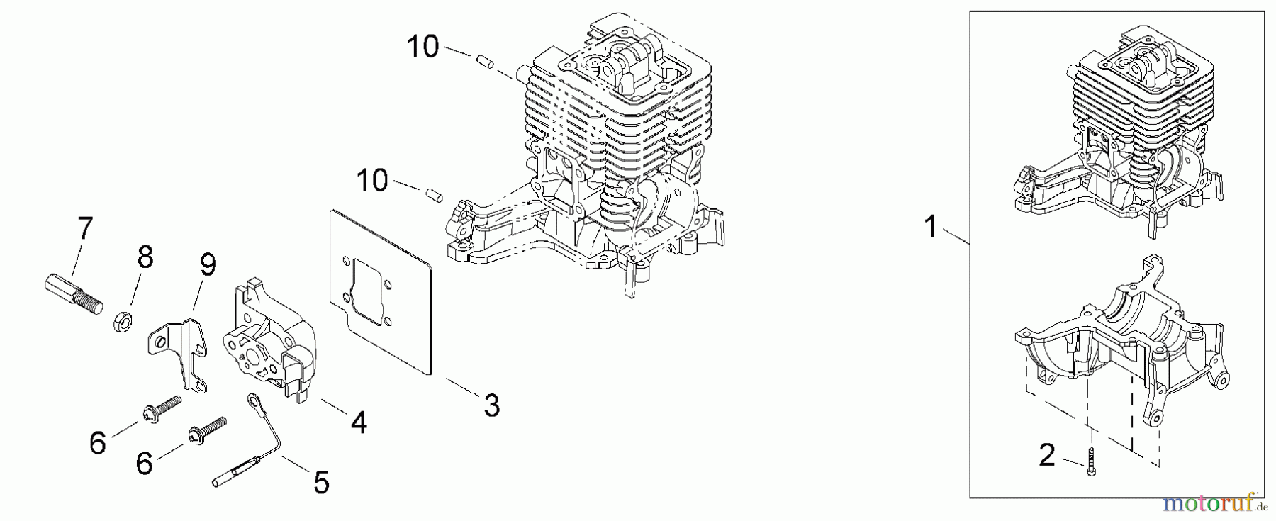  Shindaiwa Kehrmaschinen PB3410 - Shindaiwa Power Broom Intake / Cylinder / Crankcase