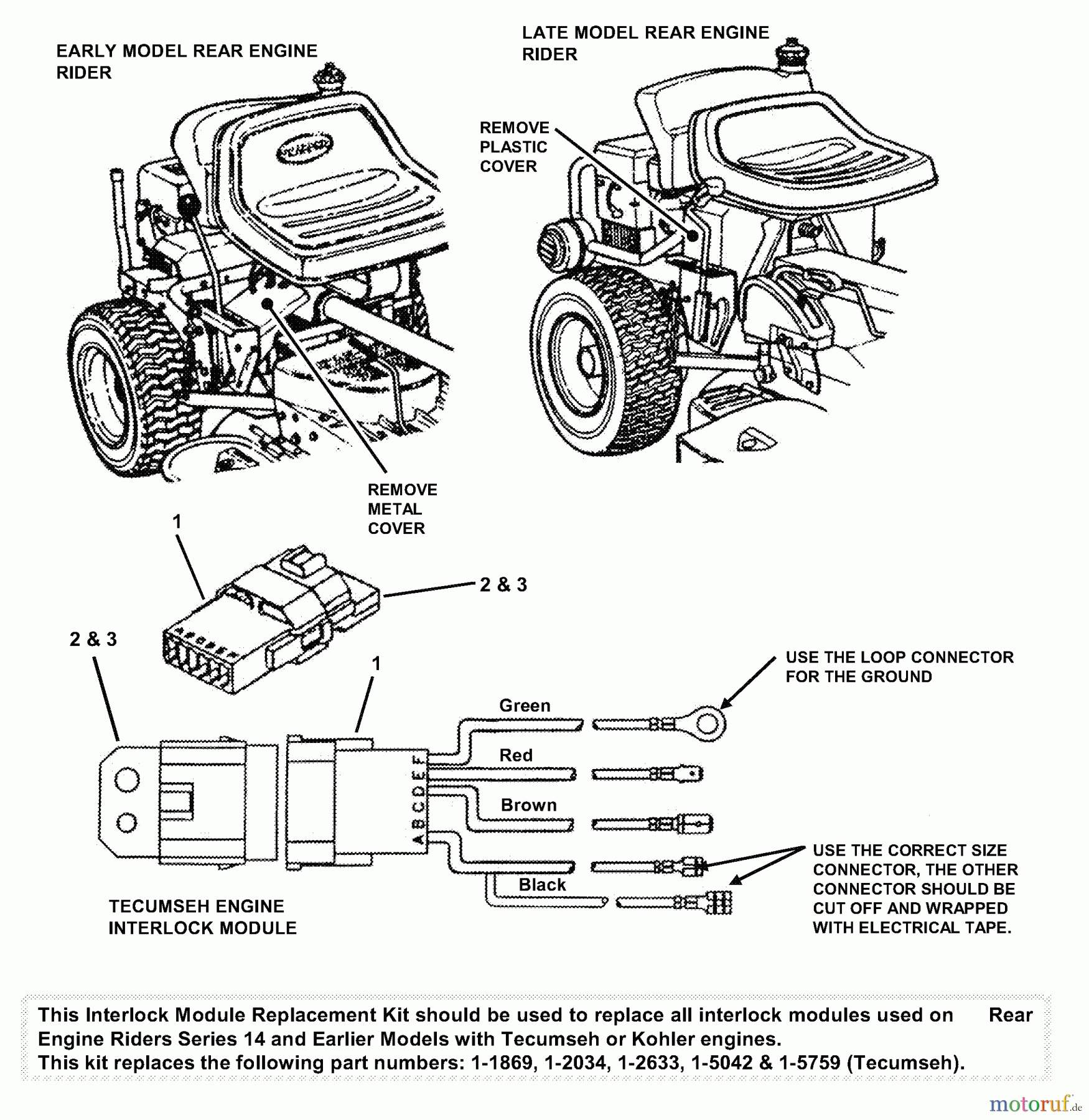  Snapper Zubehör. Rasenmäher 7063065 - Snapper Interlock Module Kit, R.E.R. (Tecumseh & Kohler Engines) Interlock Kit