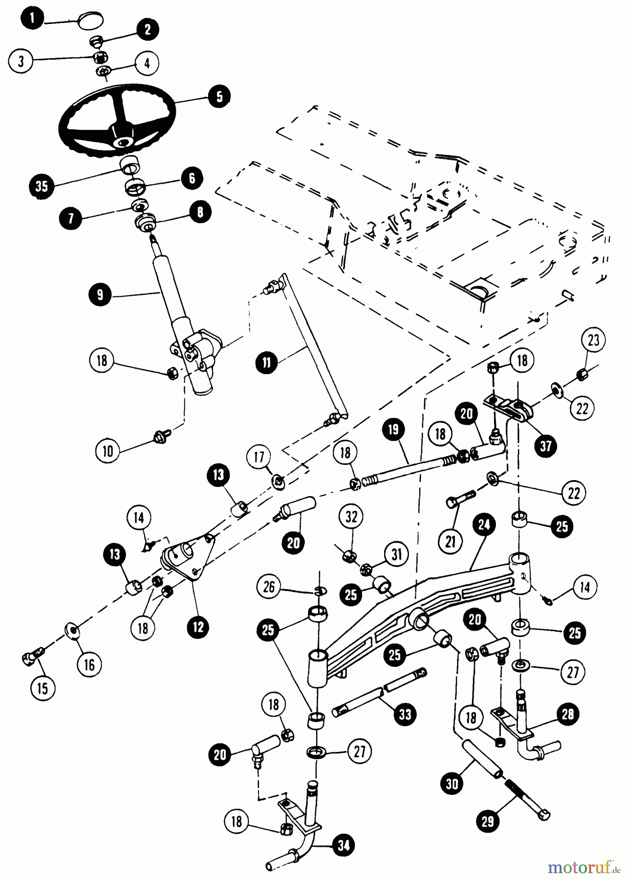  Snapper Rasen- und Gartentraktoren 1600 (80024) - Snapper 16 HP Garden Tractor, Gear Drive, MF Series Steering, Front Suspension