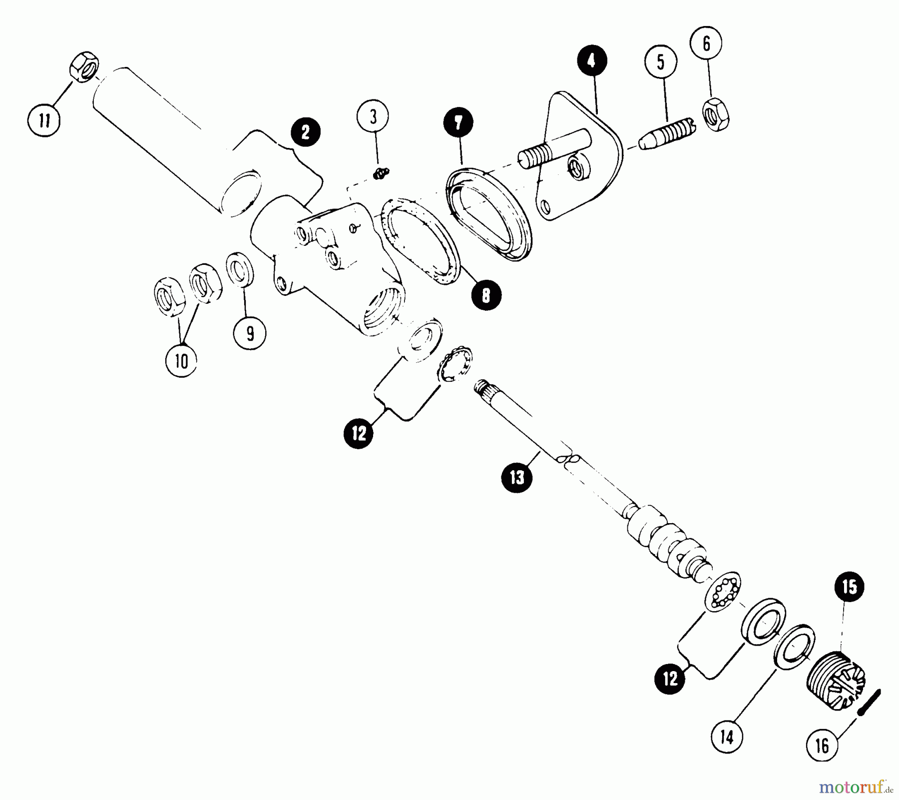  Snapper Rasen- und Gartentraktoren 1600 (80024) - Snapper 16 HP Garden Tractor, Gear Drive, MF Series Steering Gear