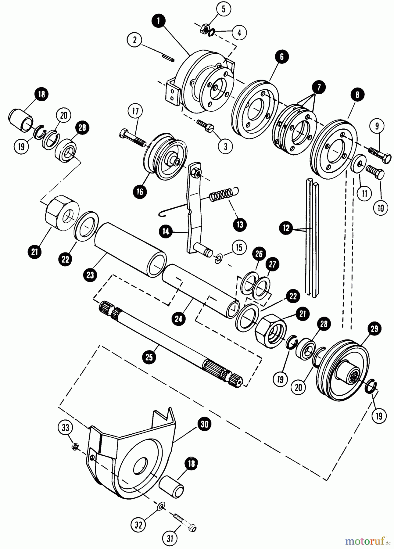  Snapper Rasen- und Gartentraktoren 1855A (80928) - Snapper 18 HP Garden Tractor, Twin Cylinder Hydro Drive, MF Series Clutch & Mid-Power Take Off