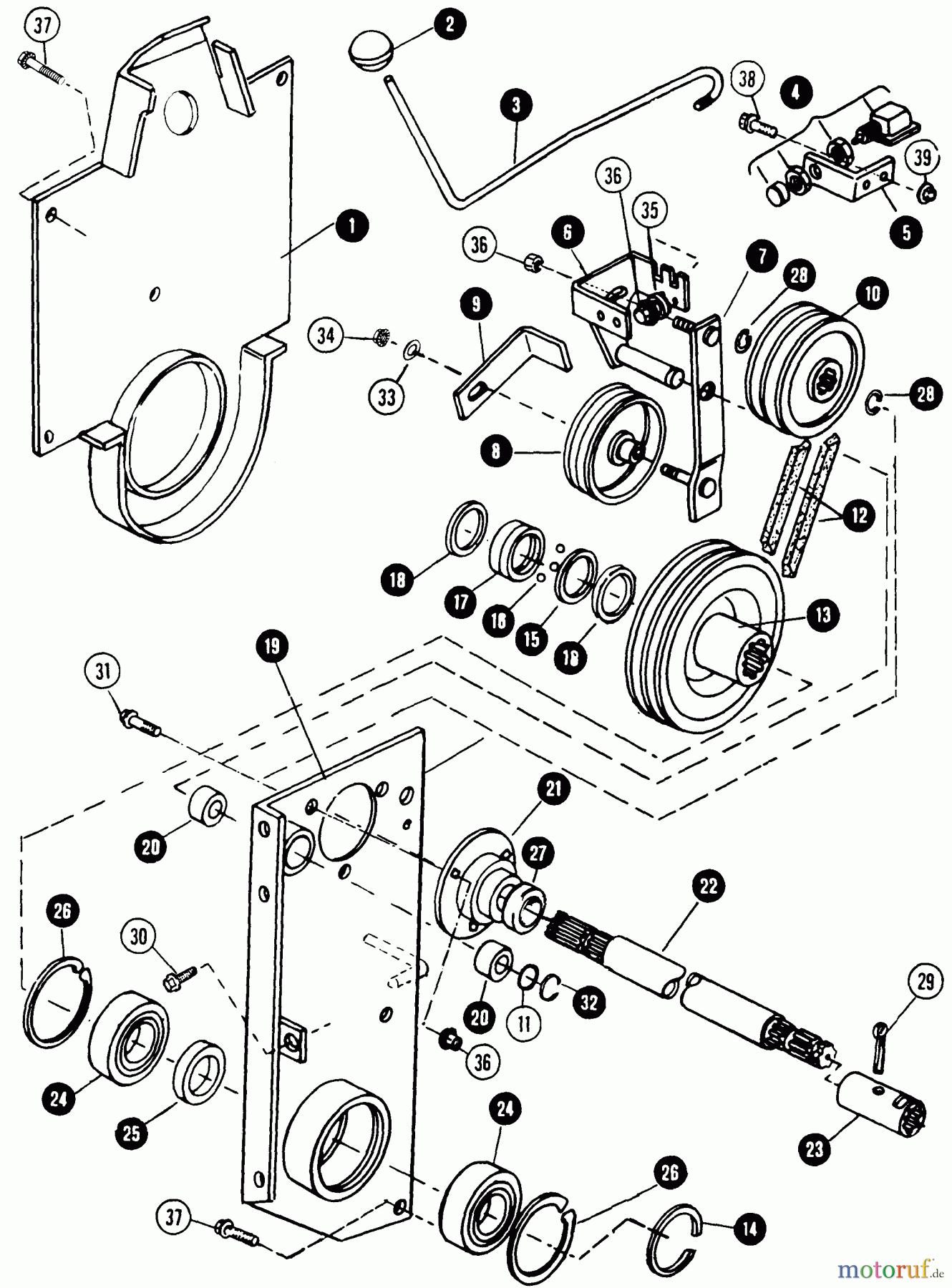  Snapper Rasen- und Gartentraktoren 1855A (80928) - Snapper 18 HP Garden Tractor, Twin Cylinder Hydro Drive, MF Series Rear Power Take-Off