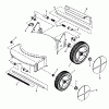 Snapper DLW307T-2 - 19" Walk-Behind Mower, 3 HP, 2 Cycle, Steel Deck, Series 7 Ersatzteile Wheels, Guard, Axles