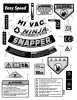 Snapper P216518B (80527) - 21" Walk-Behind Mower, 6.5 HP, Steel Deck, Series 18 Listas de piezas de repuesto y dibujos DECALS