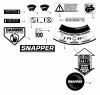 Snapper C21409R-2 - 21" Walk-Behind Mower, 4 HP, 2 Cycle, Steel Deck, Series 9 Listas de piezas de repuesto y dibujos Decals