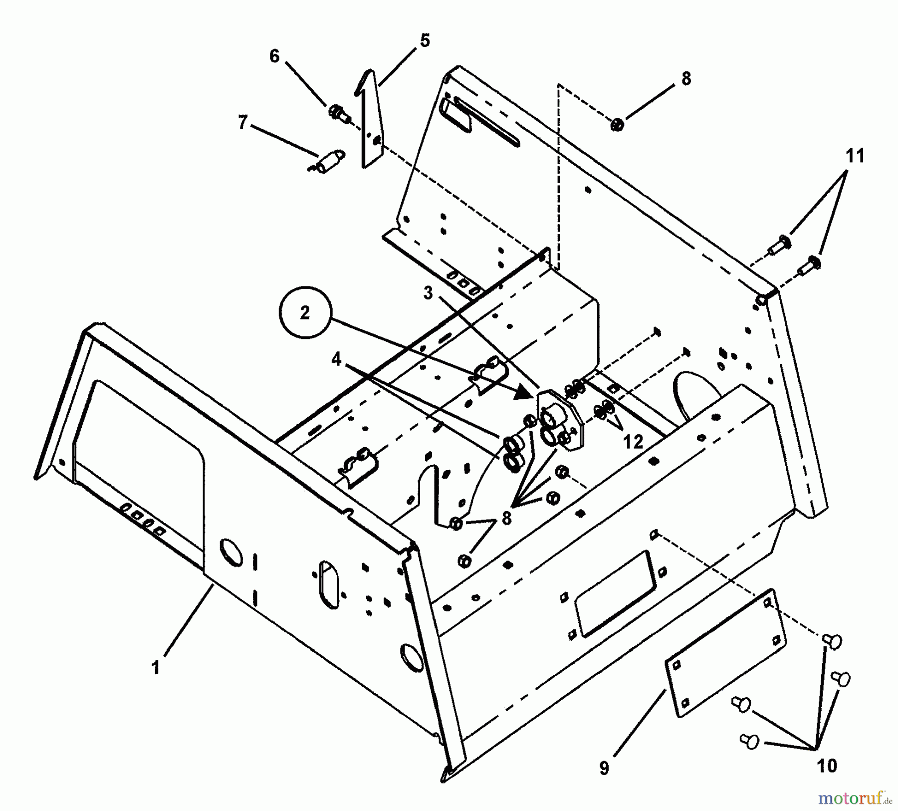  Snapper Nullwendekreismäher, Zero-Turn ZF2501KH (84574) - Snapper 25 HP Zero-Turn Mower, Out Front, Z-Rider Series 1 Upper Chassis And Seat Latch Assembly