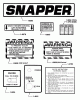Snapper 3200 - 20" Snowthrower, 3 HP, Single Stage, Series 0 Ersatzteile Decals (Part 1)