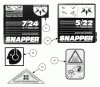 Snapper EI7243 - 24" Snowthrower, 7 HP, Two Stage Intermediate, Series 3 (Export) Ersatzteile Decals (Part 2)