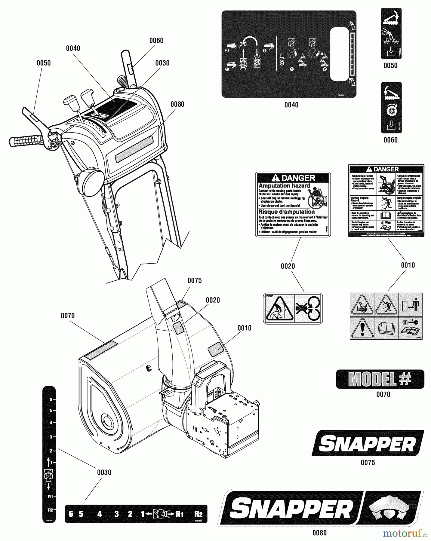  Snapper Schneefräsen L1732EX (1695856) - Snapper 32