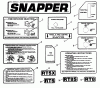 Snapper R5002R (85027) - Rear Tine Tiller, 5 HP Wisconsin Robin, Series 2 Ersatzteile Decals