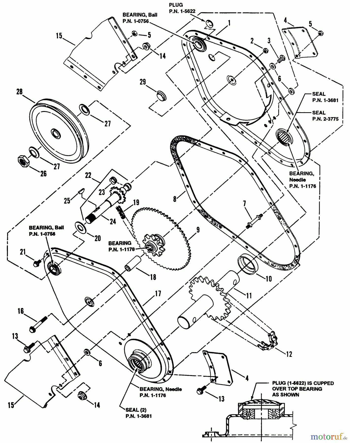  Snapper Motorhacken und Kultivierer RT8 (85228) - Snapper Rear Tine Tiller, 8 HP, Series 2 Main Chain Case