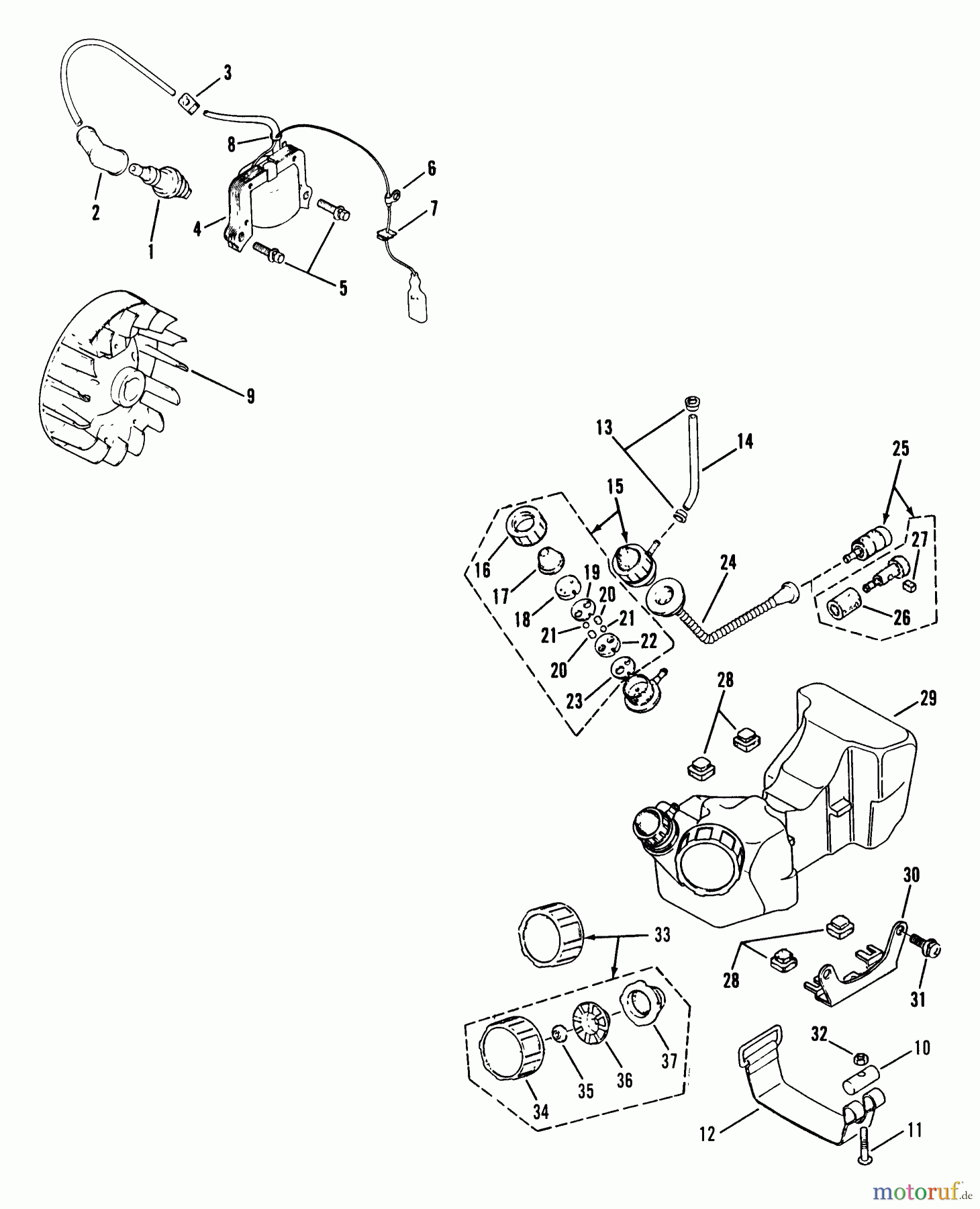  Snapper Trimmer RT4151 - Snapper Walk-Behind Trimmer RT4151 Primer Pump, Filter And Fuel Tank