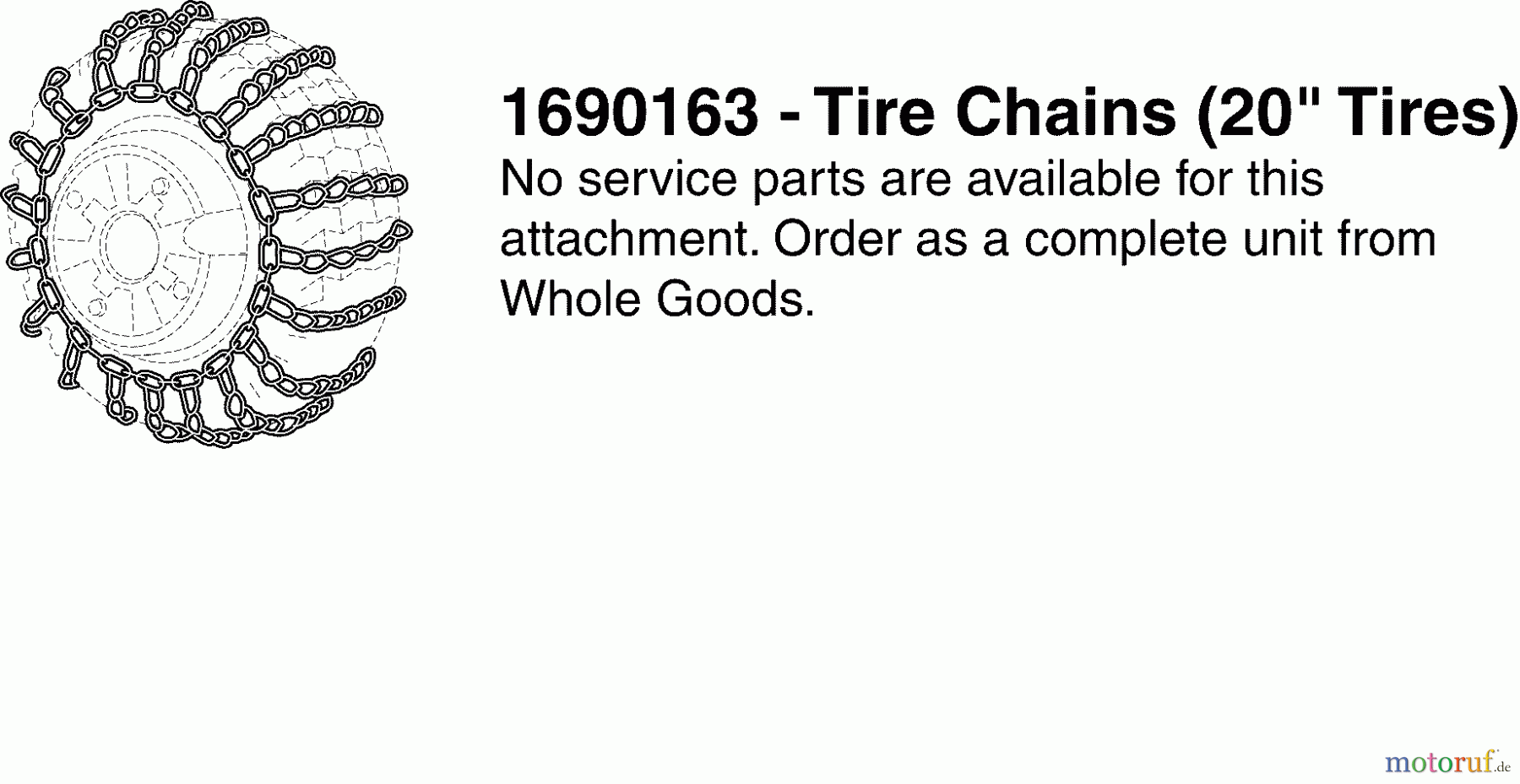  Snapper Zubehör 1690163 - Snapper Tire Chains, 20