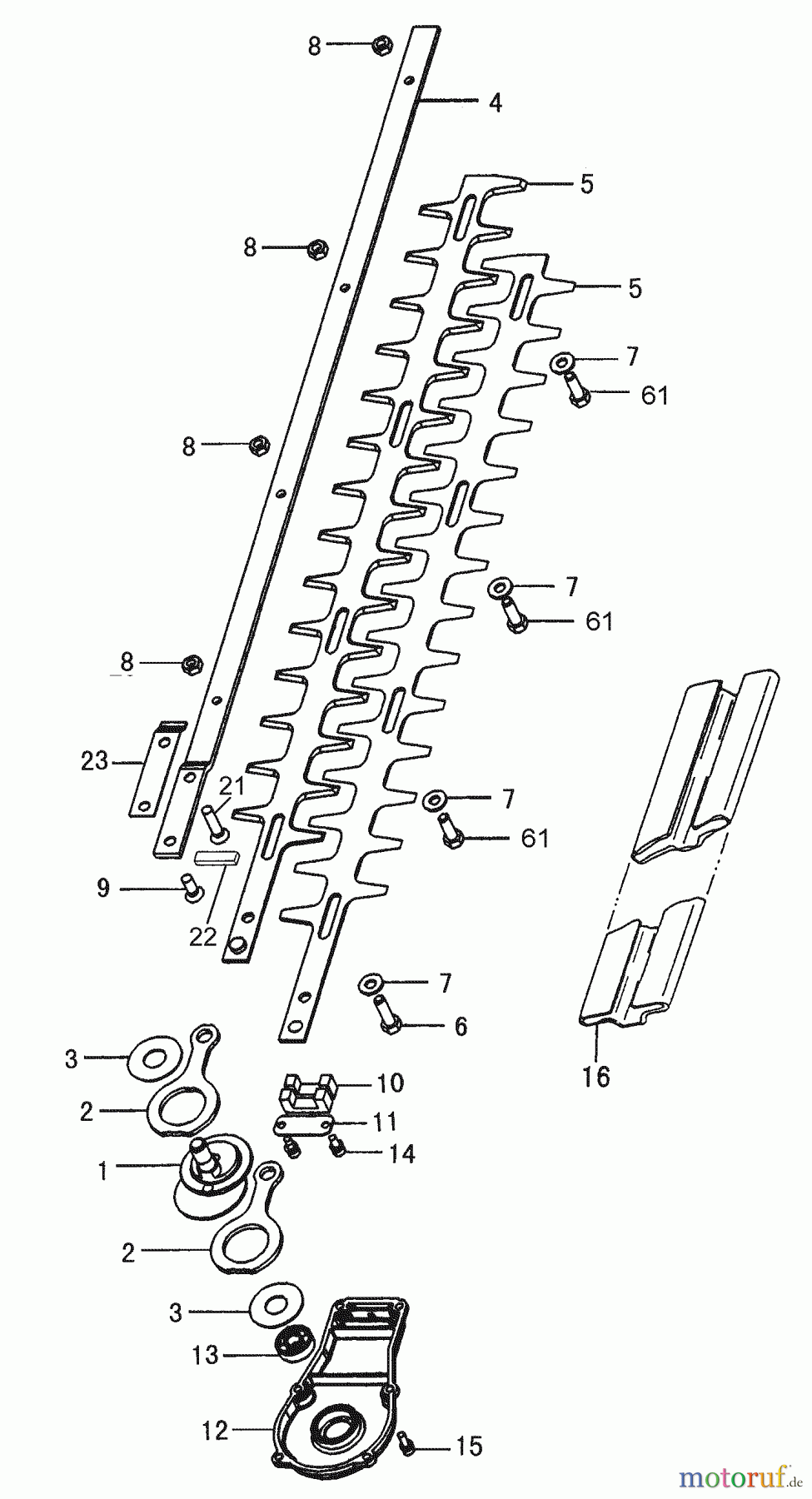  Tanaka Zubehör TPH-200 - Tanaka Articulating Hedgetrimmer Attachment Blades, Cutter Guide, Blade Hardware