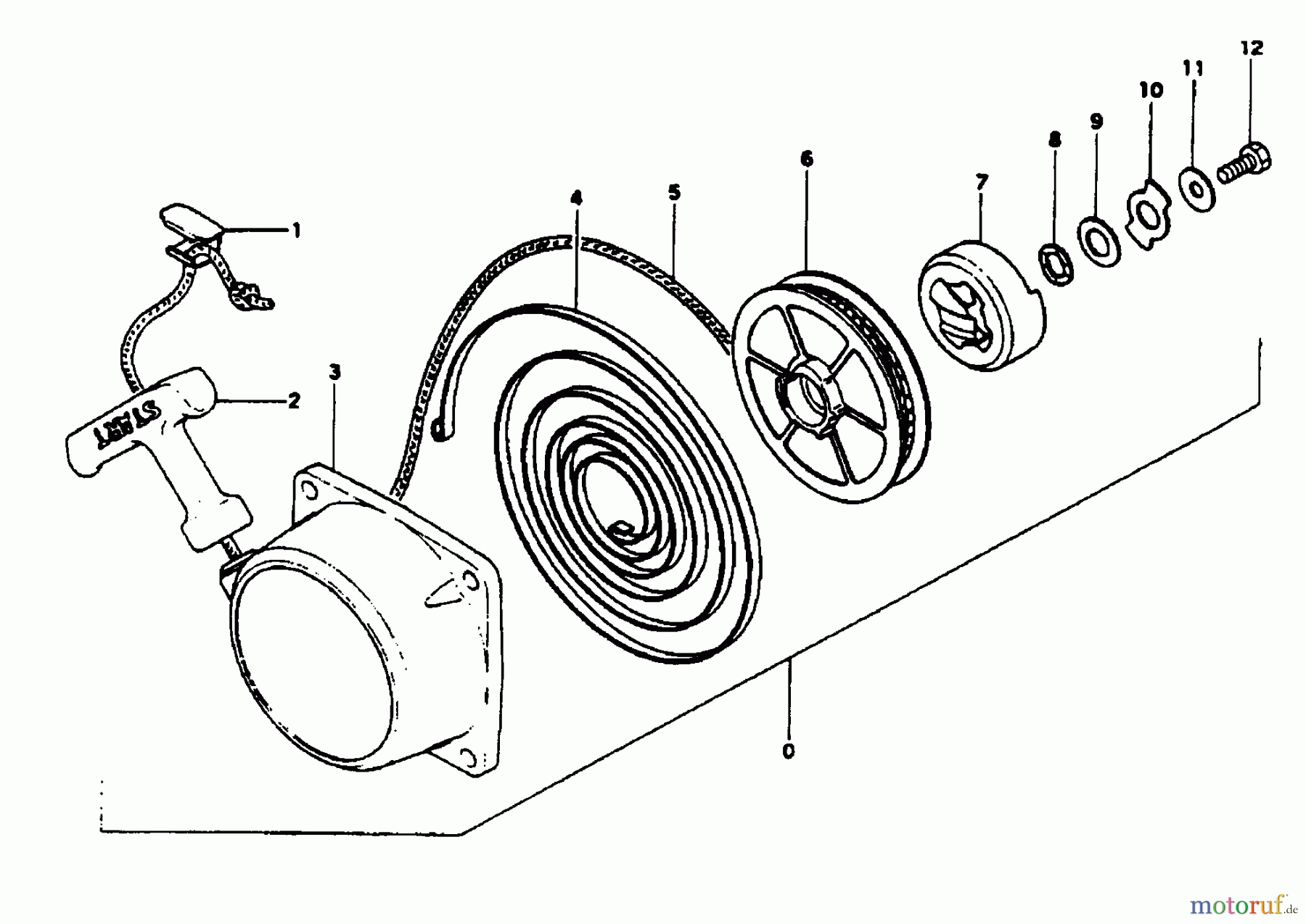  Tanaka Blasgeräte, Sauger, Häcksler, Mulchgeräte TBL-455 - Tanaka Backpack Blower Recoil Starter