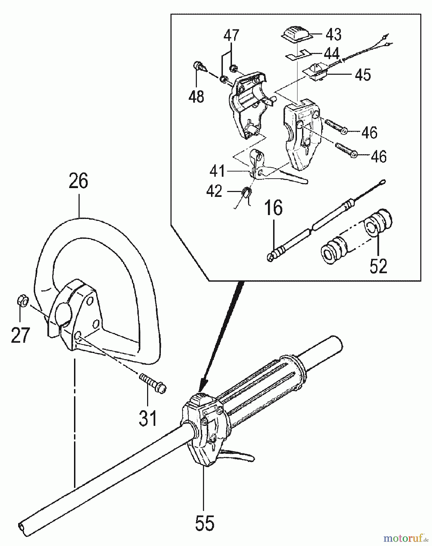  Tanaka Trimmer, Motorsensen TBC-225C - Tanaka Grass Trimmer Throttle & Front Handle