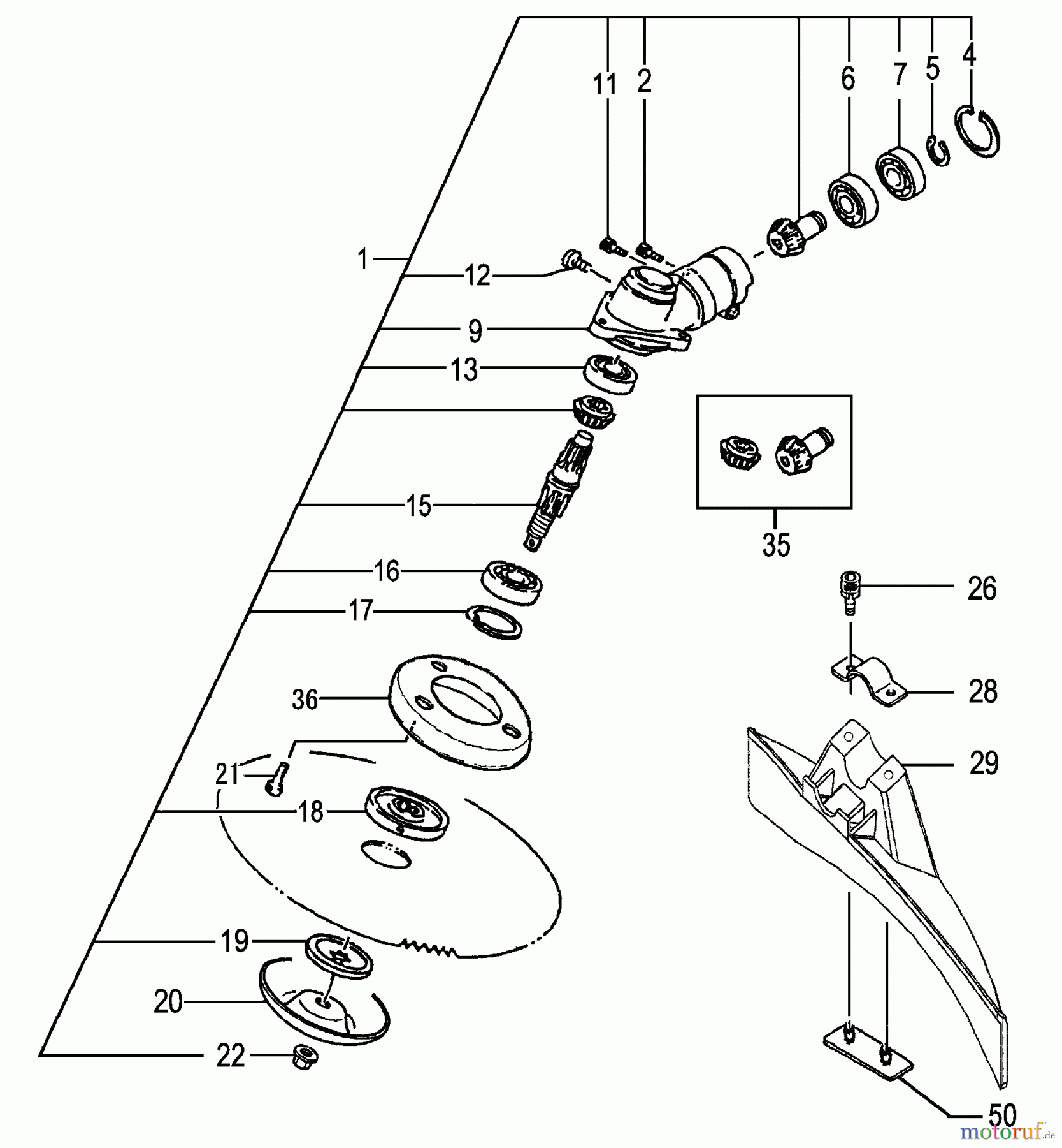  Tanaka Trimmer, Motorsensen TBC-400PF - Tanaka Brushcutter, 40cc Gear Case & Safety Guard