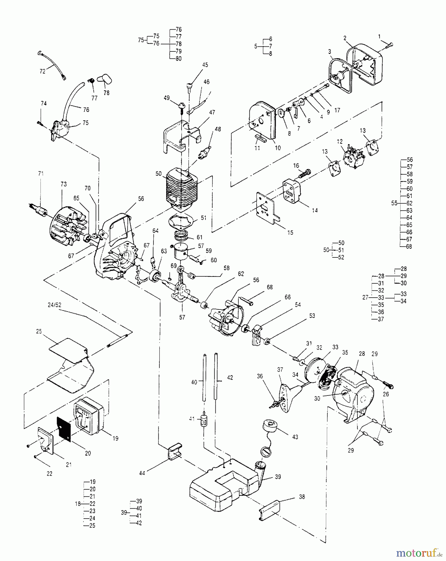 Tanaka Blasgeräte, Sauger, Häcksler, Mulchgeräte THB-2400 - Tanaka Blower/Vac Powerhead Assembly