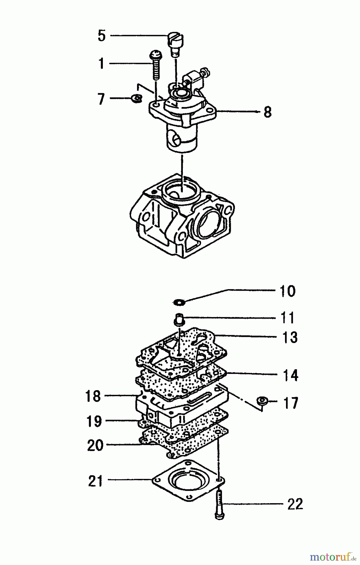  Tanaka Erdbohrer TED-210C - Tanaka Gas Drill (SN: T277487 - T2848900) Carburetor
