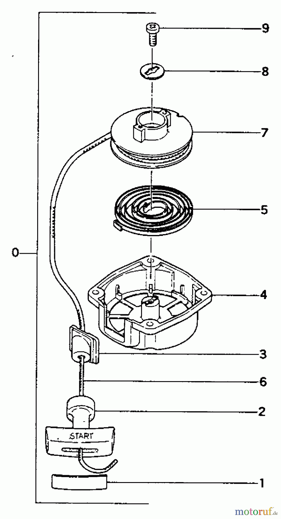  Tanaka Erdbohrer TED-260 - Tanaka Engine Drill Recoil Starter