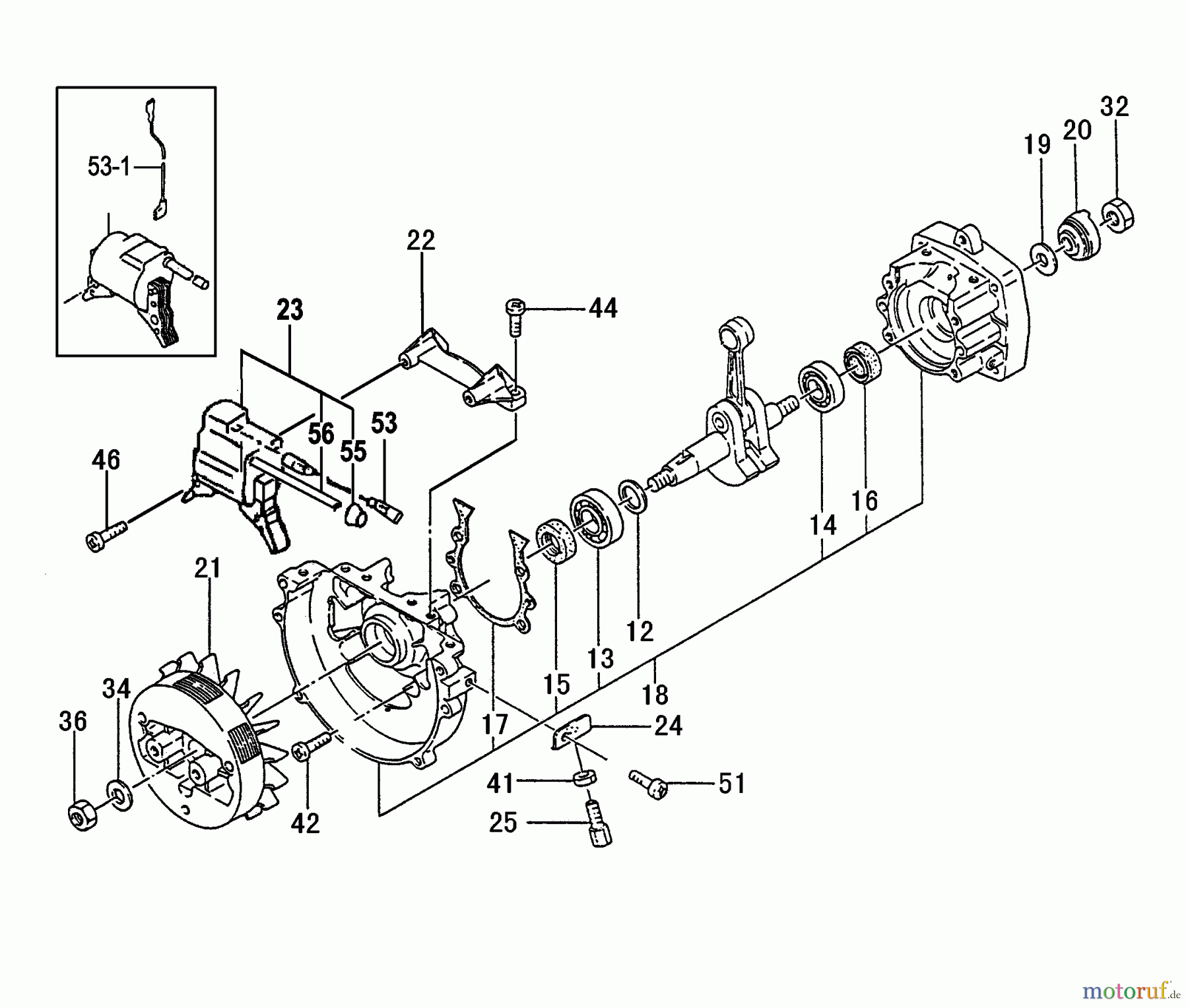  Tanaka Erdbohrer TED-262R - Tanaka Engine Drill W/Reverse Crankcase, Flywheel, Ignition