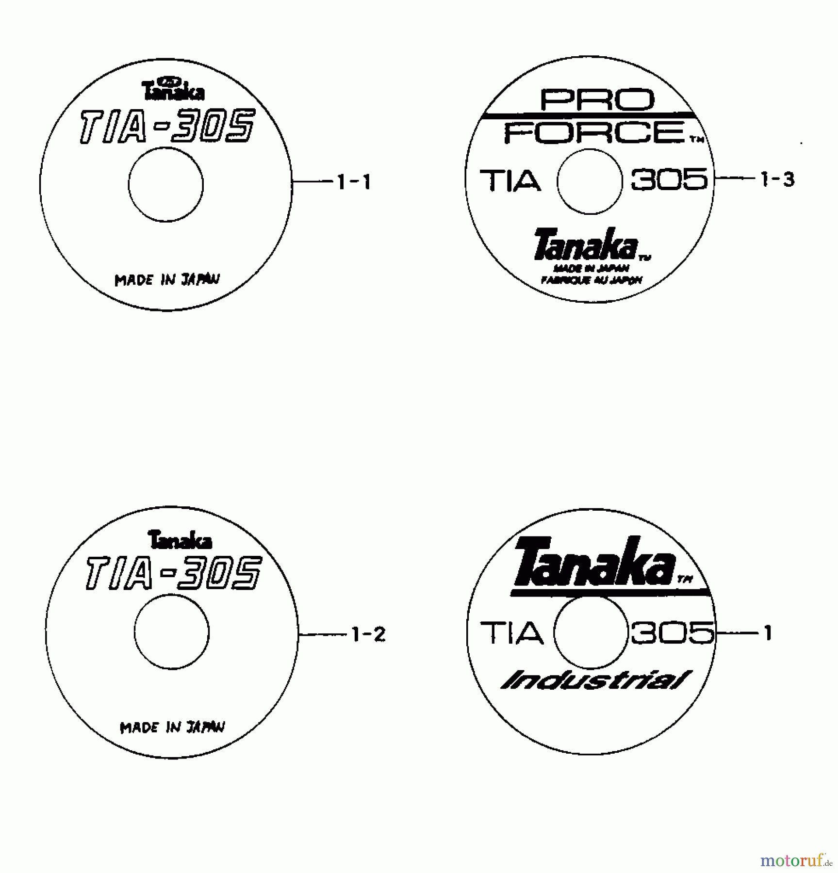  Tanaka Erdbohrer TIA-305 - Tanaka Power Auger Marks