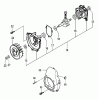 Tanaka TIA-350S - One Man Earth Auger Listas de piezas de repuesto y dibujos Crankcase, Flywheel & Fan Case