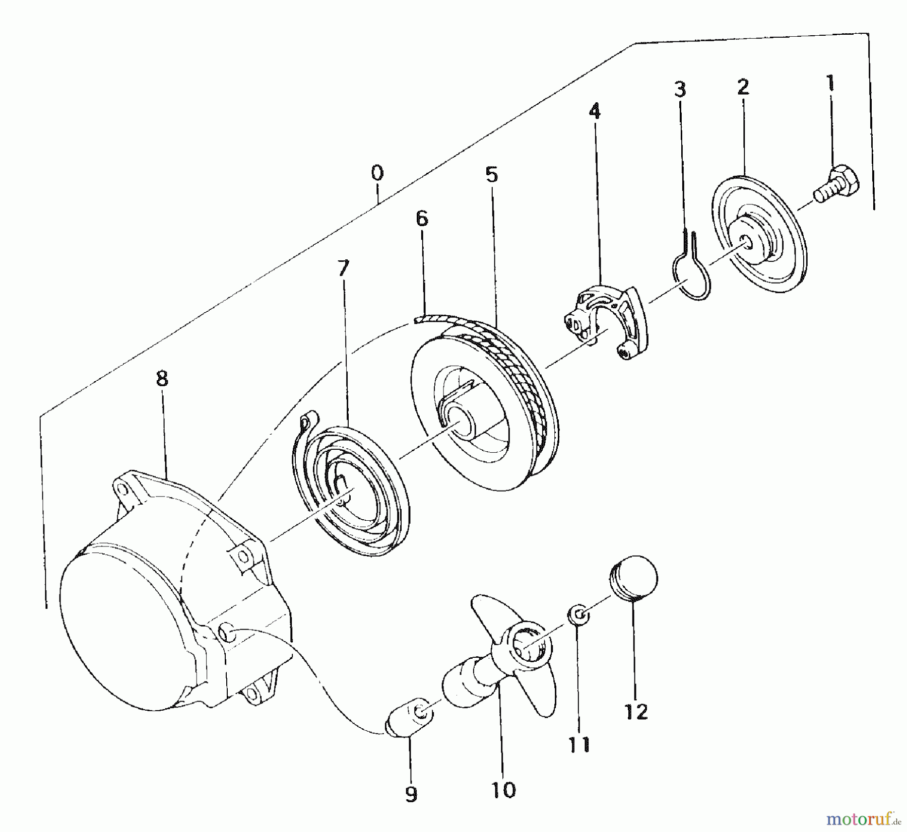  Tanaka Kantenschneider TLE-550 - Tanaka Walk-Behind Edger Recoil Starter